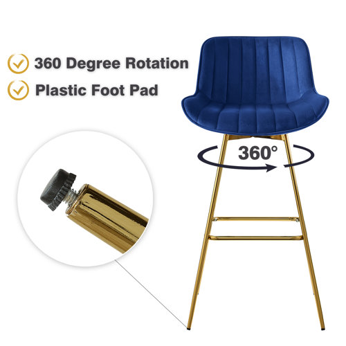 Everly Quinn Neuhaus Swivel 28.94'' Bar Stool & Reviews Wayfair